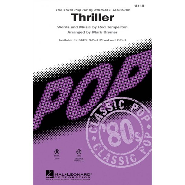 Michael Jackson: Thriller - SA (2 Part Choir)