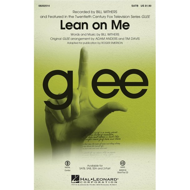 Bill Withers: Lean On Me (Glee) - SATB