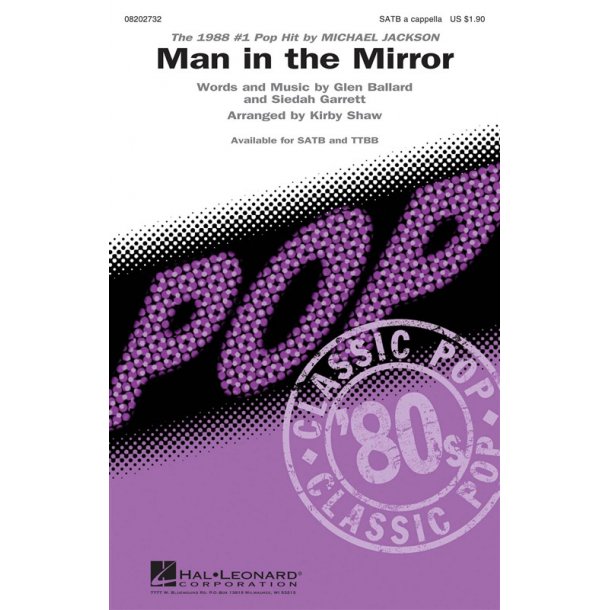 JACKSON MICHAEL MAN IN THE MIRROR (SHAW KIRBY) SATB A CAPPELLA CHORAL