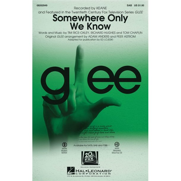 SOMEWHERE ONLY WE KNOW (LOJESKI ED) SAB CHORAL