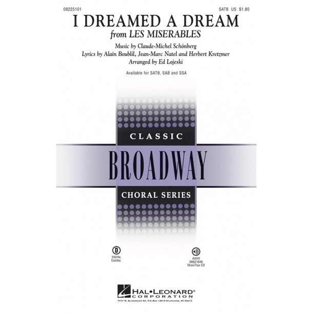 Alain Boublil/Claude-Michel Schonberg: I Dreamed A Dream (Les Miserables) (SATB)