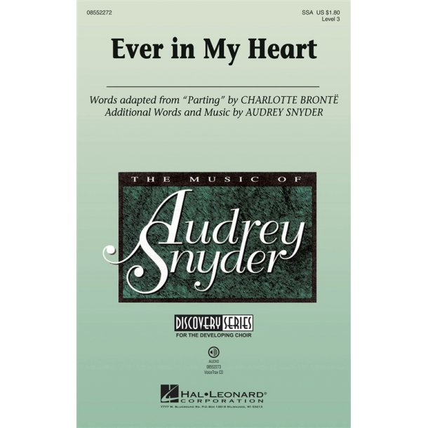 SNYDER AUDREY EVER IN MY HEART SSA CHORAL