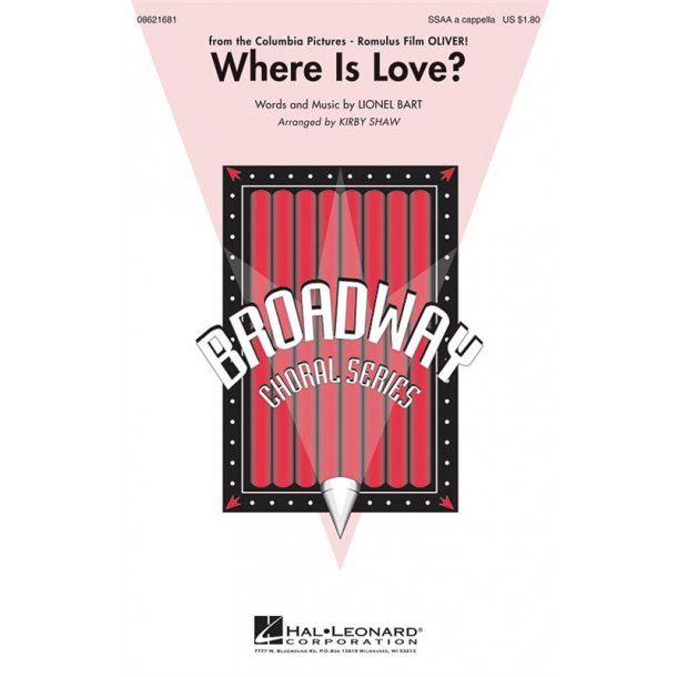 Bart Where Is Love (Shaw) Ssaa Chor