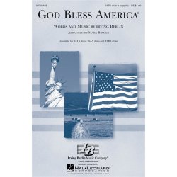 BERLIN IRVING GOD BLESS AMERICA (BRYMER MARK) SATB DV A CAPPELLA CHOR