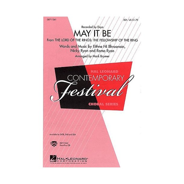 Enya: May It Be (SSA)