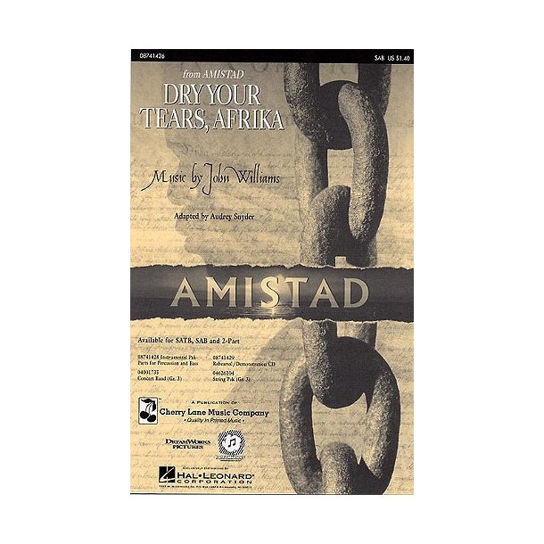 John Williams: Dry Your Tears, Afrika (SAB)