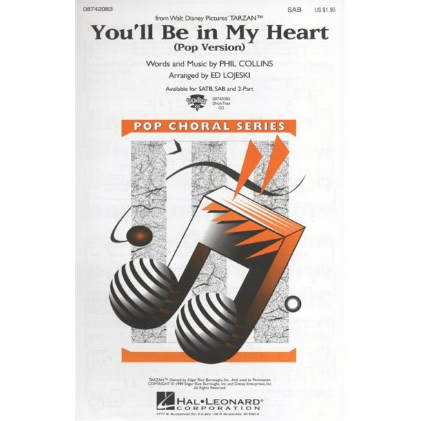 Phil Collins: You'll Be in My Heart (Pop Version) - SAB