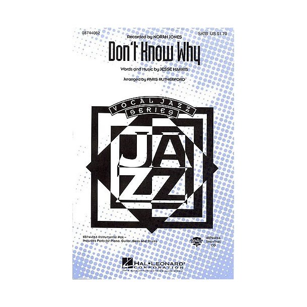 Norah Jones: Don't Know Why (SATB)