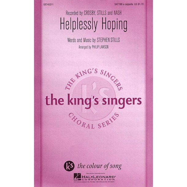 Crosby, Stills And Nash: Helplessly Hoping (SATTBB)