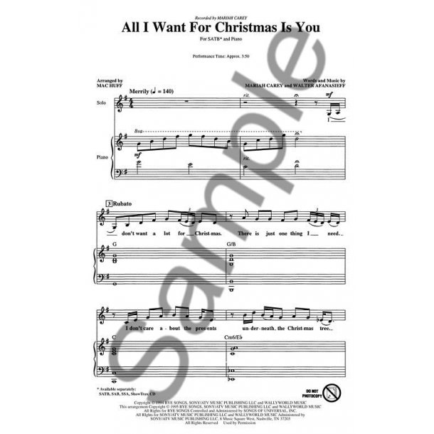 Mariah Carey: All I Want For Christmas Is You