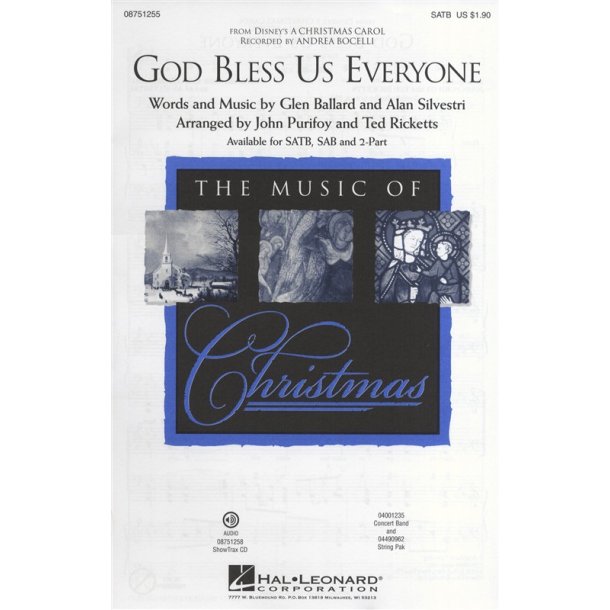 Andrea Bocelli: God Bless Us Everyone (Disney's A Christmas Carol) - SATB