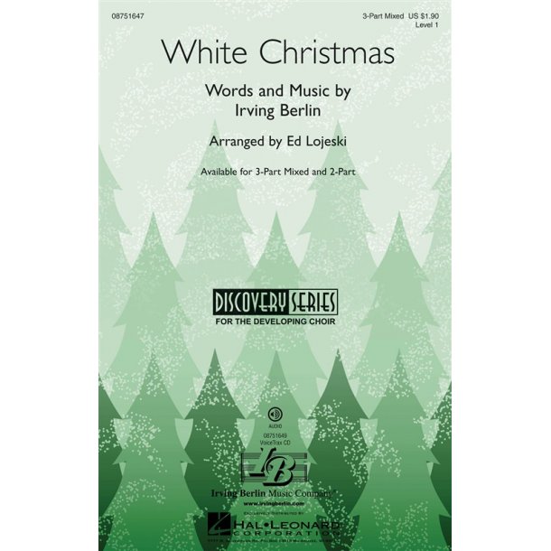 BERLIN IRVING WHITE CHRISTMAS (ARR LOJESKI ED) 3 PART MIXED CHORAL
