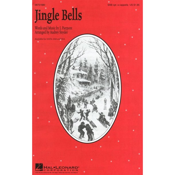 James Pierpont: Jingle Bells - SAB (Optional A Cappella)