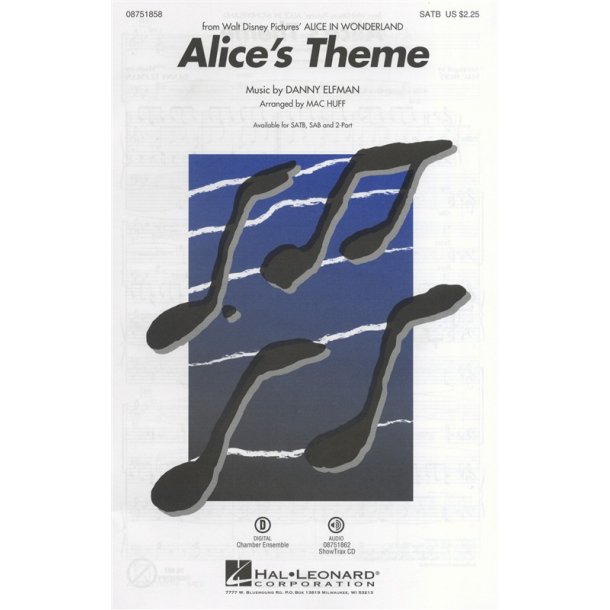 Danny Elfman: Alice's Theme (Alice In Wonderland) SATB