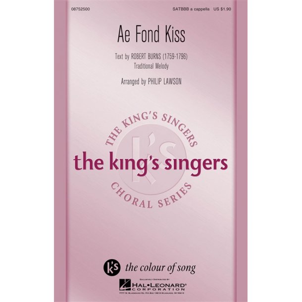 The King's Singers Choral Series: Ae Fond Kiss