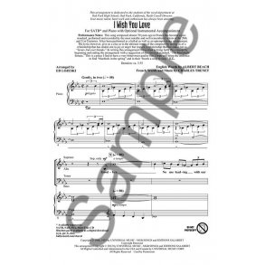 TRENET CHARLES I WISH YOU LOVE (ARR LOJESKI ED) SATB CHORAL