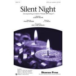 FRANZ GRUBER SILENT NIGHT WITH BACH PRELUDE C MAJ (BARNES) SATB/BELLS