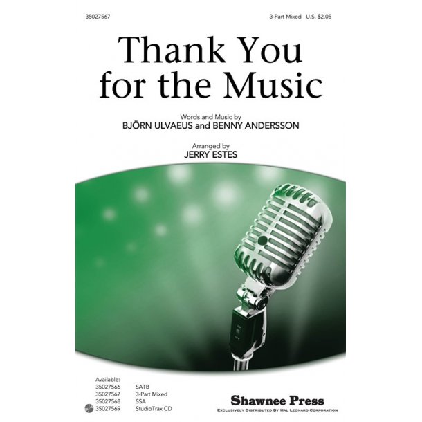 Abba Thank You For Music (Estes) 3pt