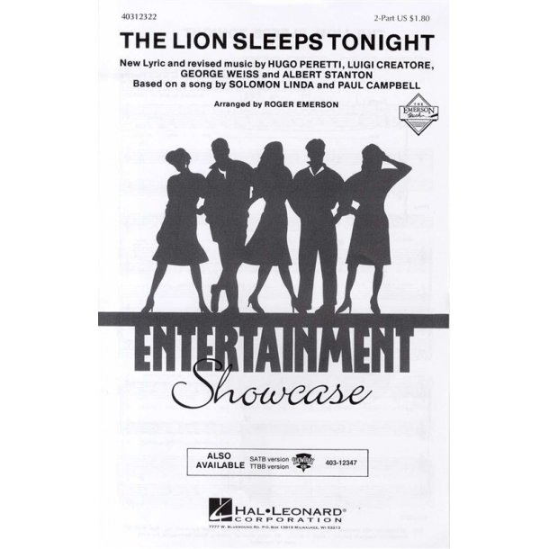 The Lion Sleeps Tonight (arr. Emerson) - 2-Part