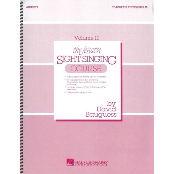 The Jenson Sight Singing Course: Teacher's Book (Vol. II)