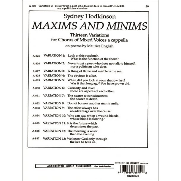 Never Trust A Poet Who Does Not Talk To Himself,nor A Polititian Who Does ( Var 2)