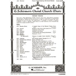 Prayer Of Thanksgiving  Piano