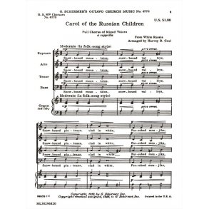 Carol Of Russian Chldren 8 - Part With Organ Accomp