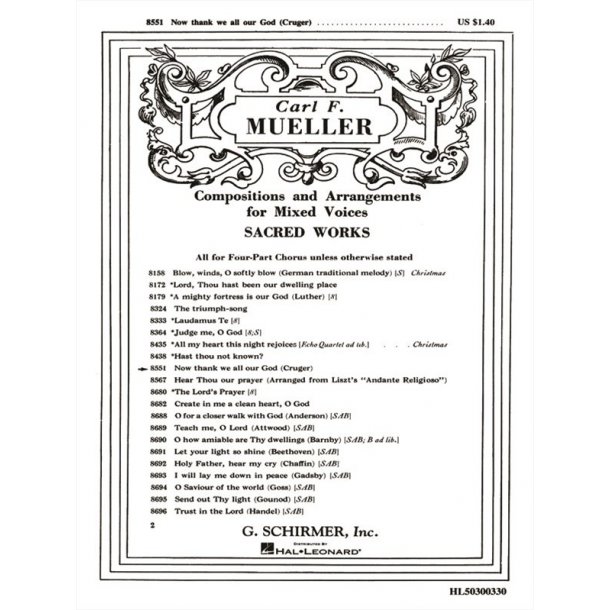 Now Thank We All Our God Organ, Piano Accompaniment