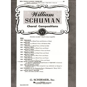 Four Canonic Choruses Unaccompanied A Cappella