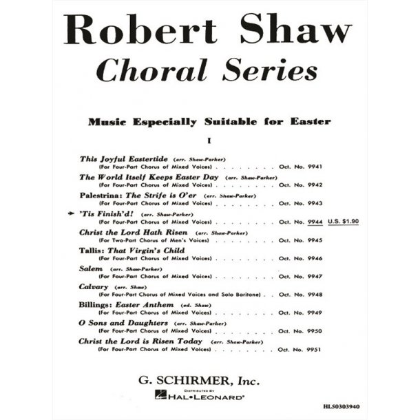 Tis Finish'd   A Cappella