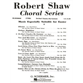 Don't Touch-A My Garment A Cappella And Solo Baritone Negro Spiritual