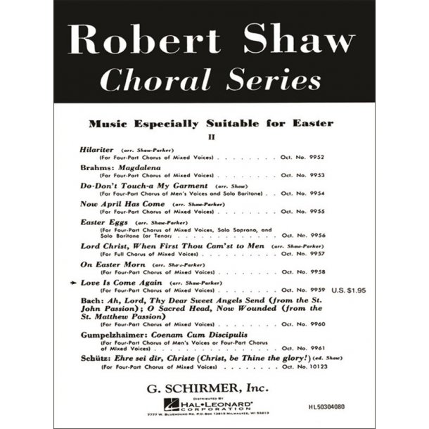 Love Is Come Again     A Cappella