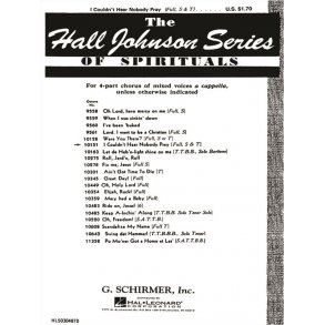 I Couldn't Hear Nobody Pray Spiritual A Cappella Soprano Tenor Solo