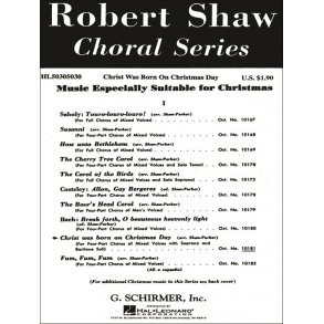 Christ Was Born On Christmas Day With Soprano And Baritone Solo, A Cappella