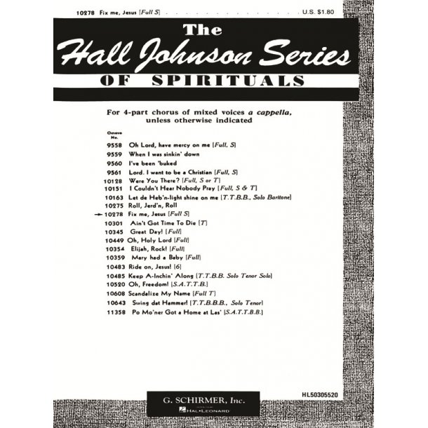 Fix Me Jesus A Cappella Negro Spiritual Soprano Solo