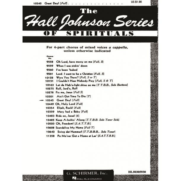 Great Day  A Cappella  Negro Spiritual