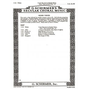 I Lost My Love In Scarlet Town (From 'Lowland Sea') W/Piano-Soprano Solo Alec Wild