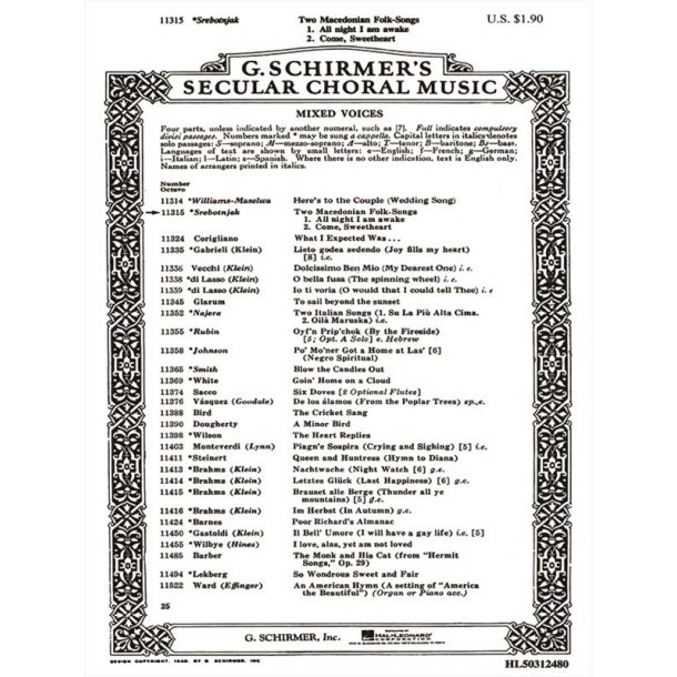 Two Macedonian Folk Songs All Night I Am Awake   Come, Sweetheart  A Cappella