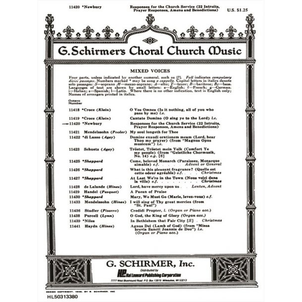 Responses For Church Services