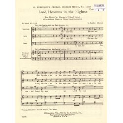 Lord Hosanna In The Highest St (Sab- With Optional Pia No Or Organ)