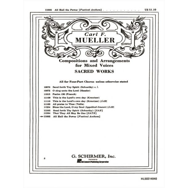 All Hail The Power Pno/Org Acc