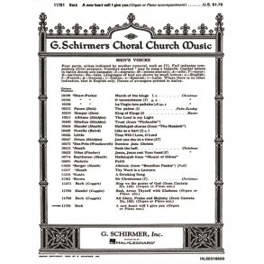 New Heart Will I Give You - (TTBB With Piano Or Organ)