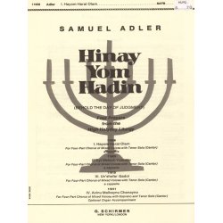 Hayom Harat Olam A Cappella W/Tenor Solo(Cantor)