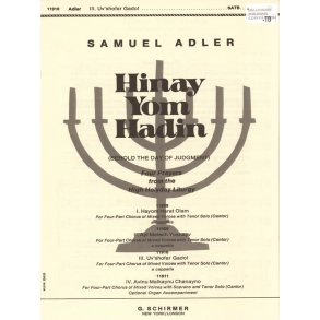 Uv'shofar Gadol Unaccompt Solo-Cantor Acappella