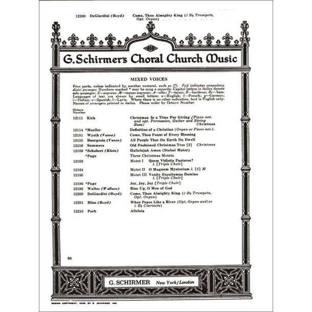 Come Thou Almighty Org King 2tpts/Org Optional