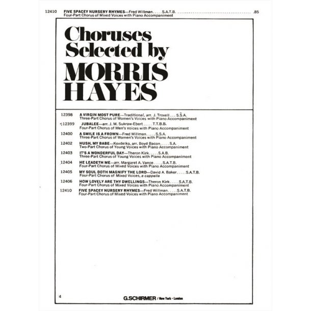 5 Spacey Nursery Rhymes W/Pno Acc