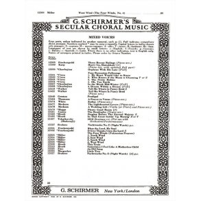 West Sind 4 Winds No4 - A Cappella