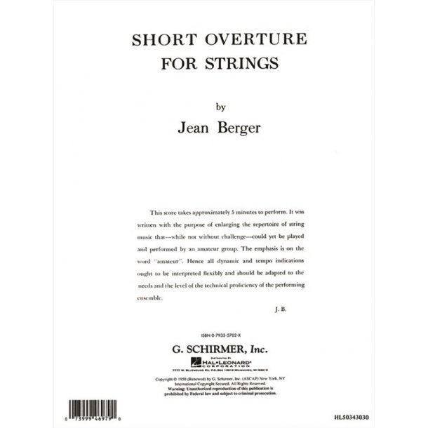 Short Overture for Strings