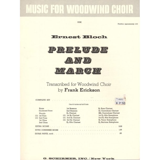 Prelude And March - Full Score