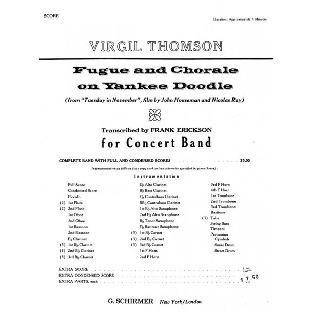 Fugue And Chorale On Yankee Doodle - Full Score